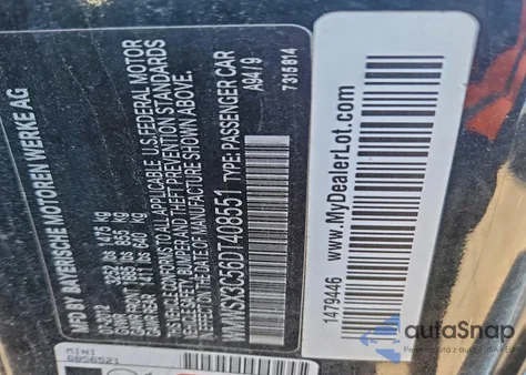 2013 Mini Cooper Coupe S z USA, uszkodzony, nr VIN WMWSX3C56DT408551